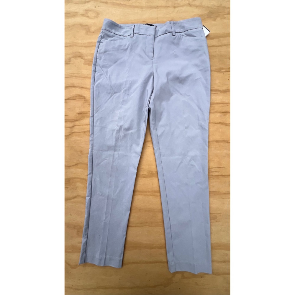 Mario Serrani Italy Womens 6 Slim Ankle Pants Light Blue Grey Stretch Trousers
